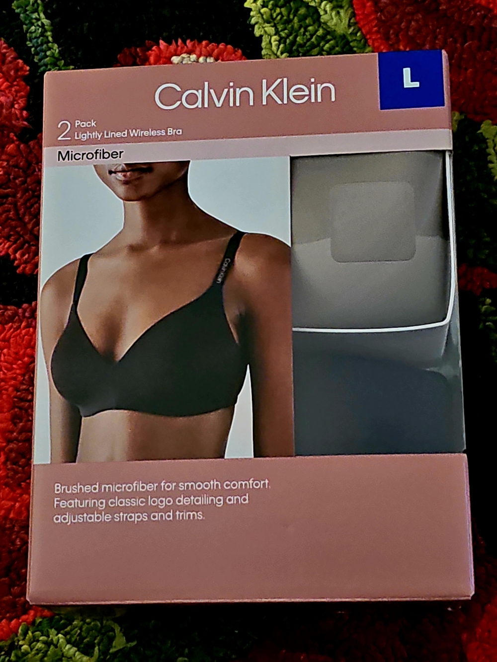 Calvin Klein Women's Lightly Lined Wireless Bra - Black / Beige (2 Pack)